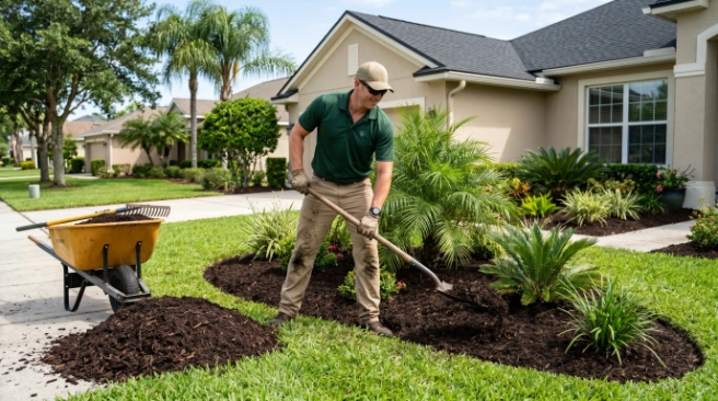 Mulch Installation Wesley Chapel FL – Proper Depth and HOA Ready Landscape Beds